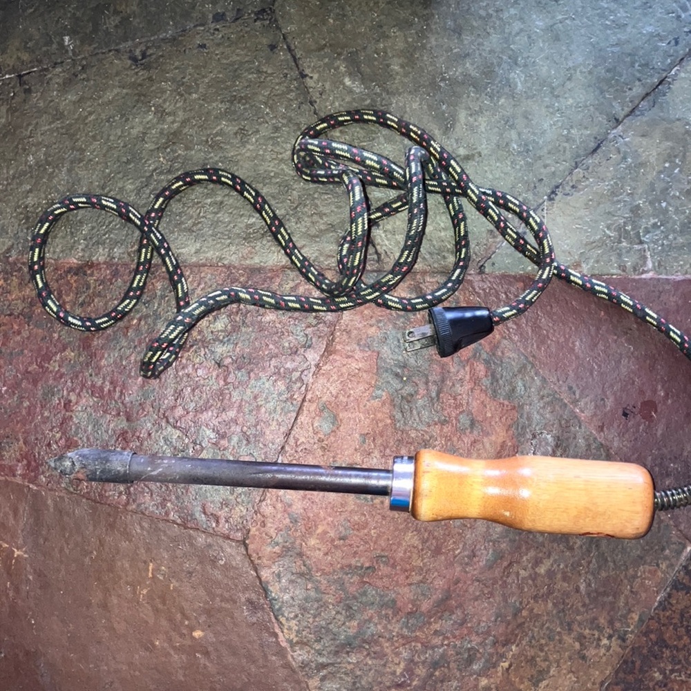 Vintage Wood Handle Soldering Iron‎